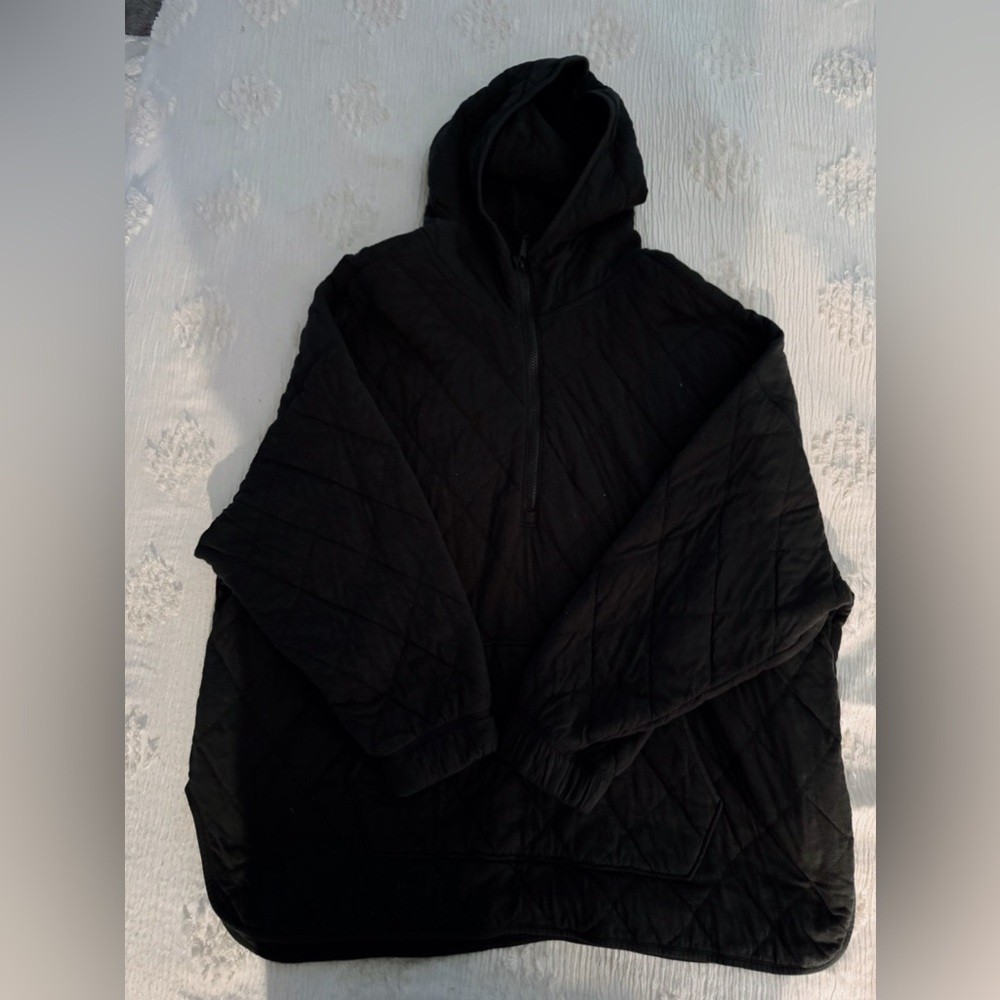 Old Navy Quilt 1/4 Zip with hoodie Tunic